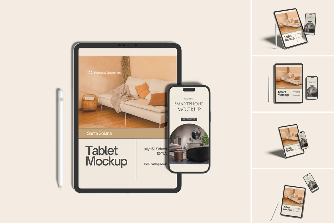 iPad Pro and iPhone 16 Mockup（729642）-技能树